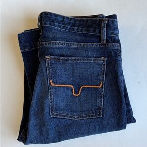 Kimes Ranch Jennifer High Rise Flare Blue Dark Wash Denim Jeans Womens 8/36 NWOT